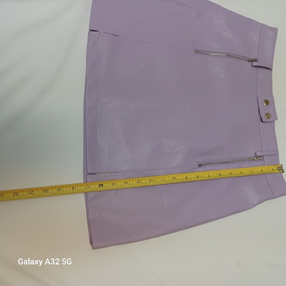 Miami For Francesca.s Size L Purple A-Line Mini Skirt with Slit - Picture 13 of 13